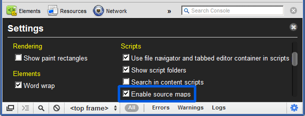 Enable source maps