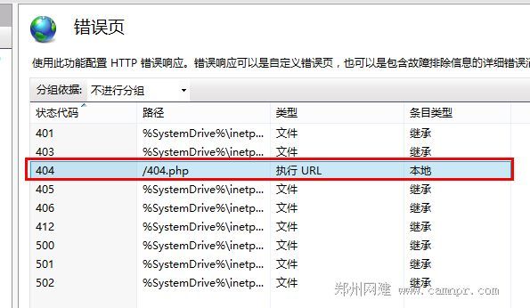 IIS 8.5配置404页面