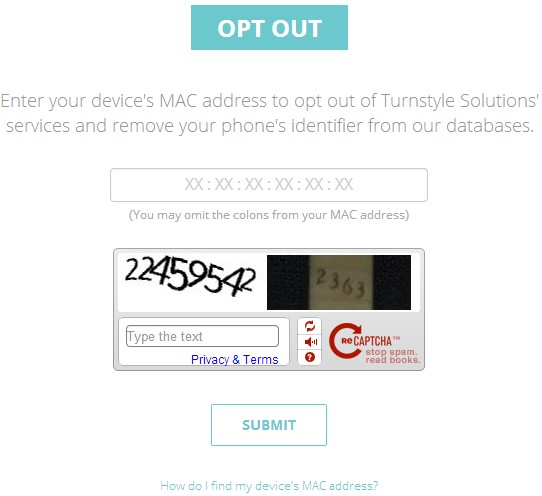 Turnstyle Solutions Inc opt-out